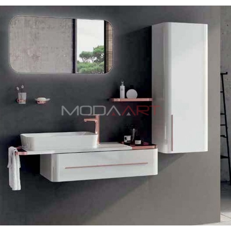 Creavit Banyo Dolabı Angel Beyaz 120Cm Takım
